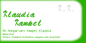 klaudia kampel business card